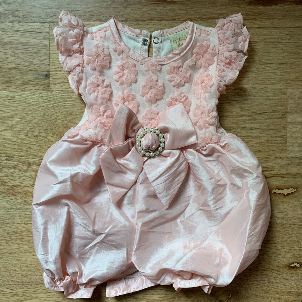 Haute Baby pink and pearl bubble 6-9 mo